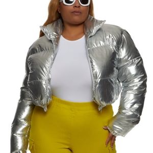 Silver Puffer Jacket